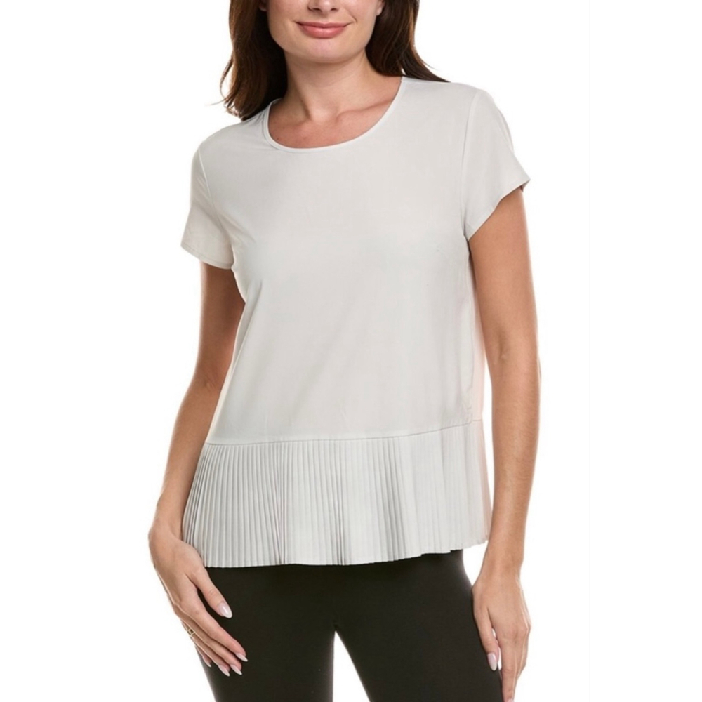 Women's SPANX White Cloud Yes, Pleats! Tee Small